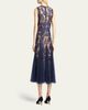 Bronx and Banco Saba Leaf-Appliqué Lace Midi Dress - 3