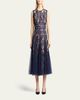 Bronx and Banco Saba Leaf-Appliqué Lace Midi Dress - 4