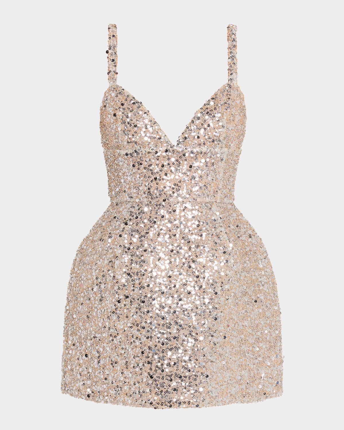 Bronx and Banco - Tessa Deep V-Neck Sequin Mini Dress