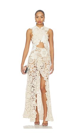 Bronx Banco Bronx Banco Casablanca Crochet Naia Dress
