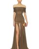 Bronx Banco Bronx Banco Dakar Off Shoulder Sheer Maxi Dress - 1
