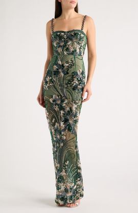 BRONX BANCO BRONX BANCO Embellished Column Gown