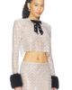 Bronx Banco Bronx Banco Embellished Crop Top With Faux Fur Cuffs - 2