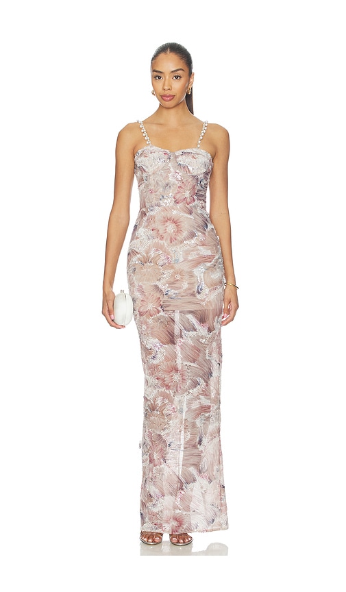 Bronx Banco - Eve Dahlia Maxi Dress With Straps