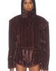Bronx Banco Bronx Banco Faux Mink Long Sleeve Jacket - 1