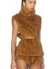 Bronx Banco Bronx Banco Faux Mink Sleeveless Vest - 1