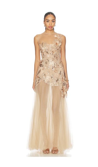 Bronx Banco Bronx Banco Layla Sequin Floral Maxi Dress