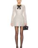 Bronx Banco Bronx Banco Long Sleeve Embellished Mini Dress With Feather Cuffs - 2