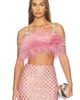 Bronx Banco Bronx Banco Madeline Diamond Feather Crop Top - 1