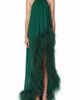 BRONX BANCO BRONX BANCO Madeline Feather Detail High-Low Gown - 4