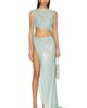 Bronx Banco Bronx Banco Morocco Sleeveless Cutout Diamond Gown - 1