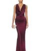 Bronx Banco Bronx Banco Silky Cowl Neck Gown With Diamond Embellished Back - 2