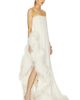 Bronx Banco Bronx Banco Strapless Chiffon Gown With Feather Trim - 2