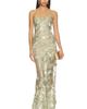 Bronx Banco Bronx Banco Tiffany Sequin Floral Farah Strapless Maxi Dress - 1
