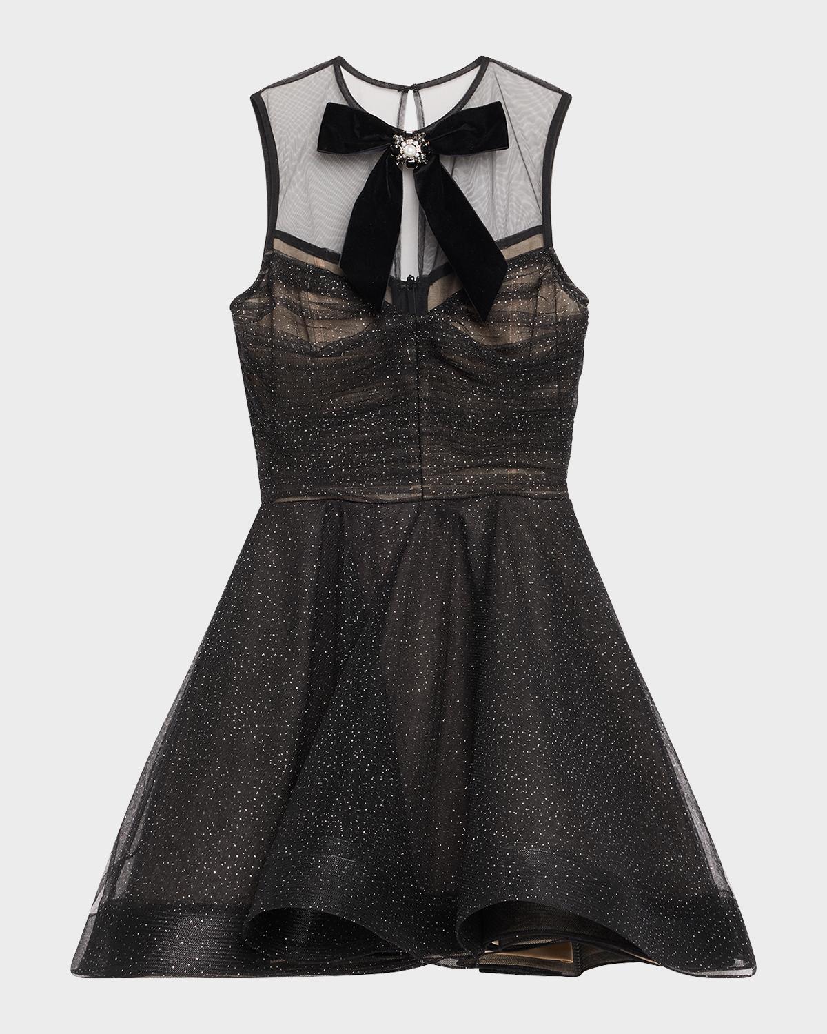 Bronx Banco Charlotte Glitter Tulle Fit-&-Flare Mini Dress