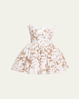 Bronx Banco Chloe Strapless Sequin Floral Corset Mini Dress