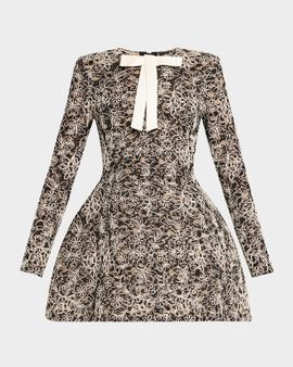 Bronx Banco Courtney Floral Lace Fit-&-Flare Mini Dress