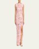 Bronx Banco Ellie Sleeveless Sequin Floral Column Gown - 2