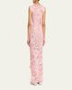 Bronx Banco Ellie Sleeveless Sequin Floral Column Gown - 3