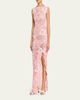Bronx Banco Ellie Sleeveless Sequin Floral Column Gown - 4