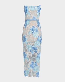 Bronx Banco Jasmine Maraya Strapless Sequined Midi Dress