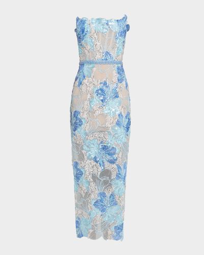 Bronx Banco Jasmine Maraya Strapless Sequined Midi Dress