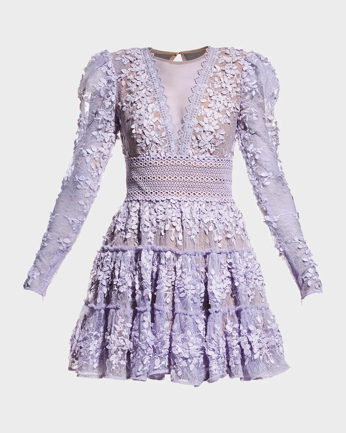 Bronx Banco Megan Lace Illusion Mini Dress