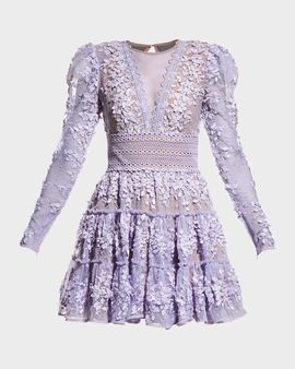 Bronx Banco Megan Lace Illusion Mini Dress