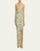 Bronx Banco Veronica Strapless Floral Sequin Column Gown - 2