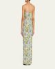 Bronx Banco Veronica Strapless Floral Sequin Column Gown - 3