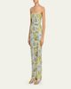 Bronx Banco Veronica Strapless Floral Sequin Column Gown - 4