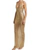 Bronx Banco Women's Allegra Embellished Metallic Sleeveless Gown - 4