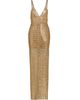 Bronx Banco Women's Allegra Embellished Metallic Sleeveless Gown - 8
