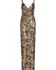 Bronx Banco Women's Allegra Sequined Sleeveless V-Neck Gown - 8