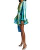 Bronx Banco Women's Bedouin Coastal Abstract Silk-Blend Tie-Waist Minidress - 4