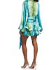 Bronx Banco Women's Bedouin Coastal Abstract Silk-Blend Tie-Waist Minidress - 5