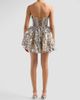 Bronx Banco Women's Chloe Sequined Floral Strapless Mini Dress - 3
