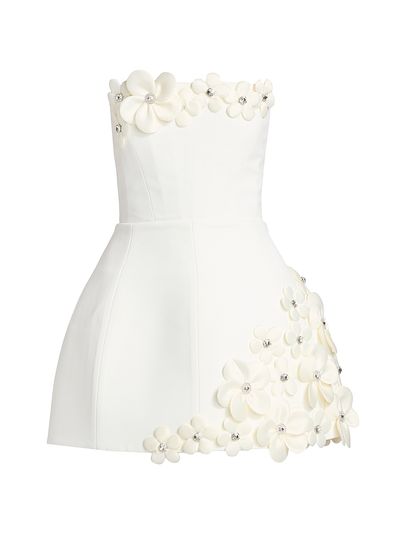 Bronx Banco Women's Estelle 3D Floral Strapless Minidress