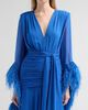 Bronx Banco Women's Geisha Feather Cuff Draped Maxi Dress - 5