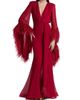 Bronx Banco Women's Geisha V-Neck Feather Gown - 3