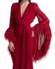Bronx Banco Women's Geisha V-Neck Feather Gown - 7