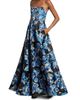 Bronx Banco Women's Jasmine Floral Strapless Fit & Flare Gown - 2