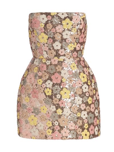 Bronx Banco Women's Jasmine Maraya Strapless Sequined Minidress