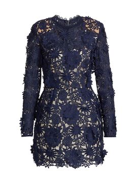 Bronx Banco Women's Maia Floral Appliqué Lace Minidress