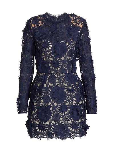 Bronx Banco Women's Maia Floral Appliqué Lace Minidress
