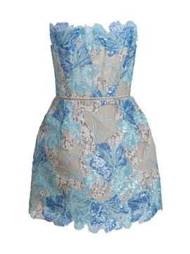 bronx and banco blue lace dress Blue Long Ruffle Muumuu Dress Monstera Ceres Blue / 4XL main image 1