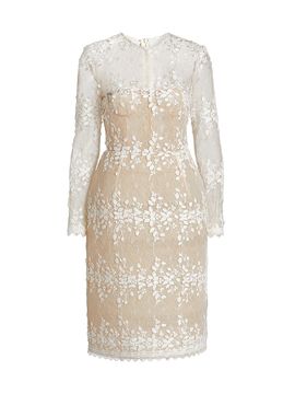 Bronx Banco Women's Masey Embroidered Lace Long-Sleeve Midi-Dress