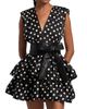 Bronx Banco Women's Riley Polka Dot Ruffle Minidress - 3