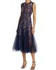 Bronx Banco Women's Saba Embroidered Mesh Midi-Dress - 2