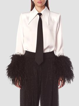 Bronx Banco Women's Tie Feather-Cuff Shirt